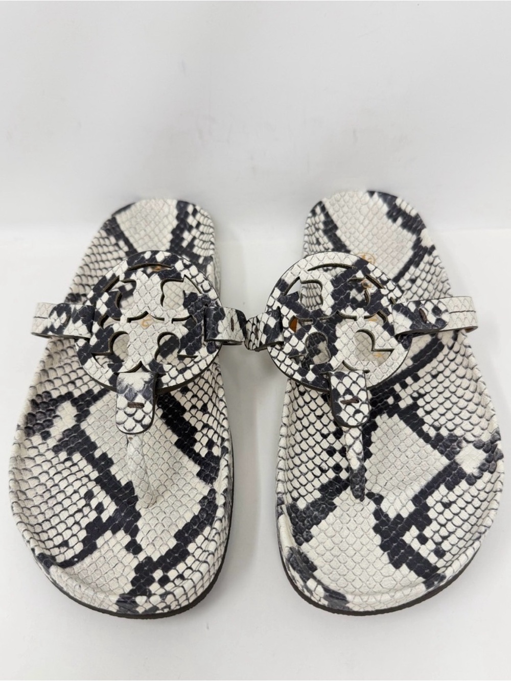 Tory Burch Miller Cloud Sandal. Leather python. Size 7.5 - Picture 1 of 7